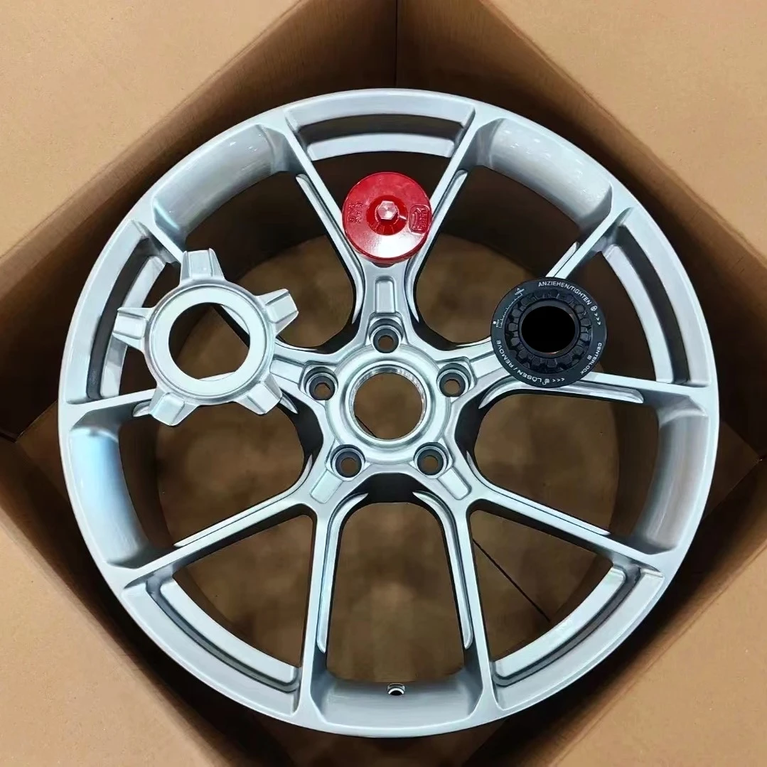 マットブロンズリム安いセンターロックホイールブラシスタッ