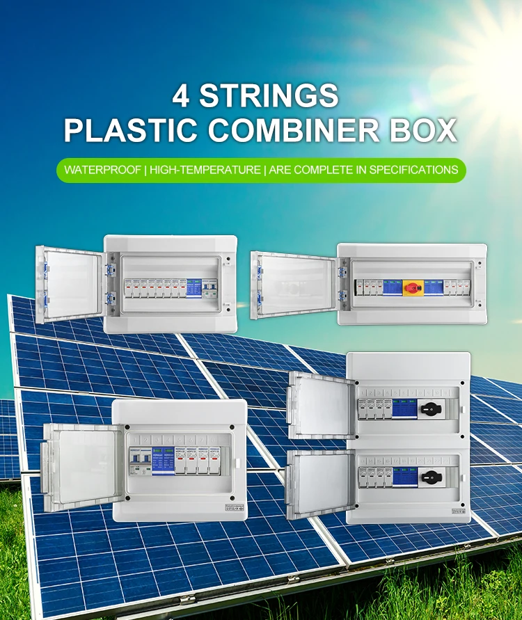 Factory Price Dc 4 in 1 Out 1000v Ip66  Panel Array Power Solar Pv String Combiner Box Solar System Outside Electrical Boxes