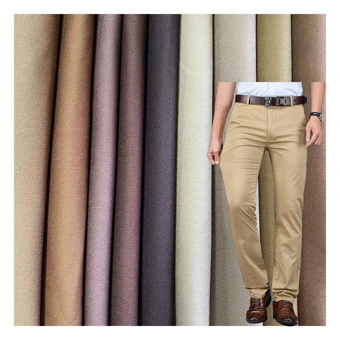 Custom Peach Finished Cotton Spandex Twill Elastic Fabric for Mens Pants  and Trousers Men Uniform - China Peach Finished and Cotton Spandex Twill Elastic  Fabric price