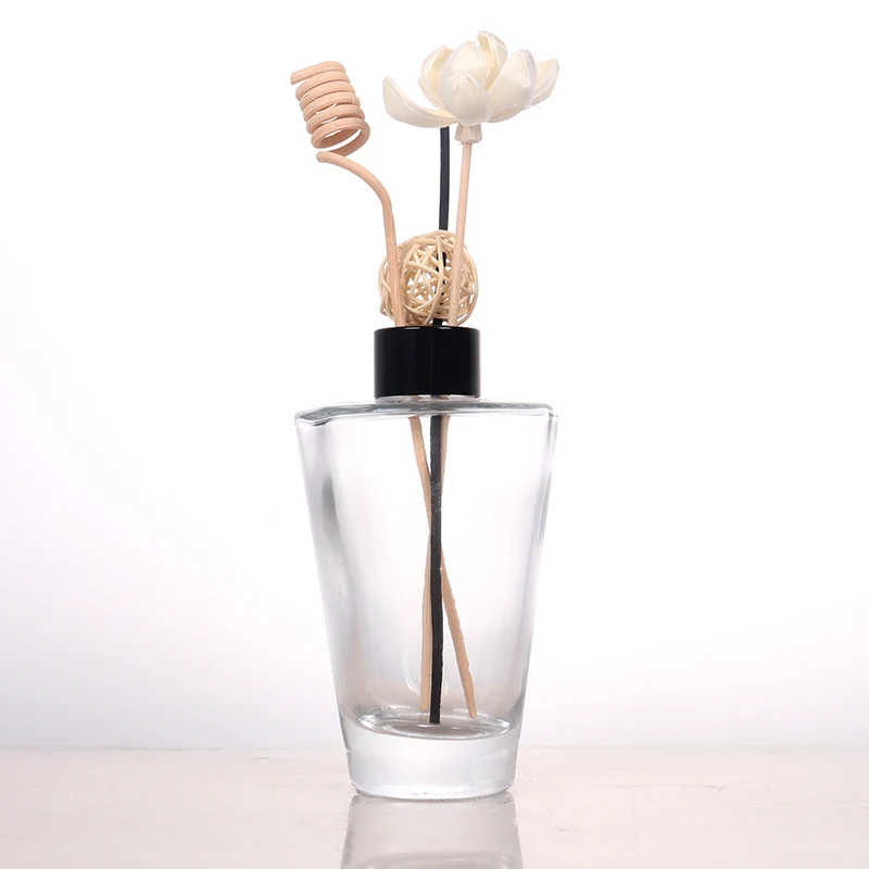 Customizable 100ml 200ml 500ml Inverted Cone Glass Bottles for Aroma for Reed Diffuser Empty Scented Oil Container Custom Colors