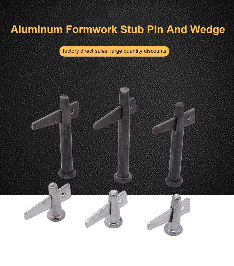 Heavy Duty Mivan Stub Pin Carbon Steel Wedge Pin Formwork Accessories Zinc Plated Stub Pin