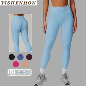 For YISHENHON Women's High-Waisted Butt Lift Yoga Leggings New Trend Print Spandex Tight Long Pants Fast Dry Sport Elastic Waist