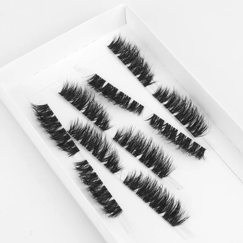 Hollyren Diy Eyelash Extention False Pre Cut Segment Strip Lashes Faux