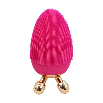 Mini Portable Waterproof Sonic Silicone Exfoliating Facial Cleansing And Facial Massager Brush Electric Cleanser Face Brush