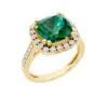 14K gold LAB gemstone diamond ring