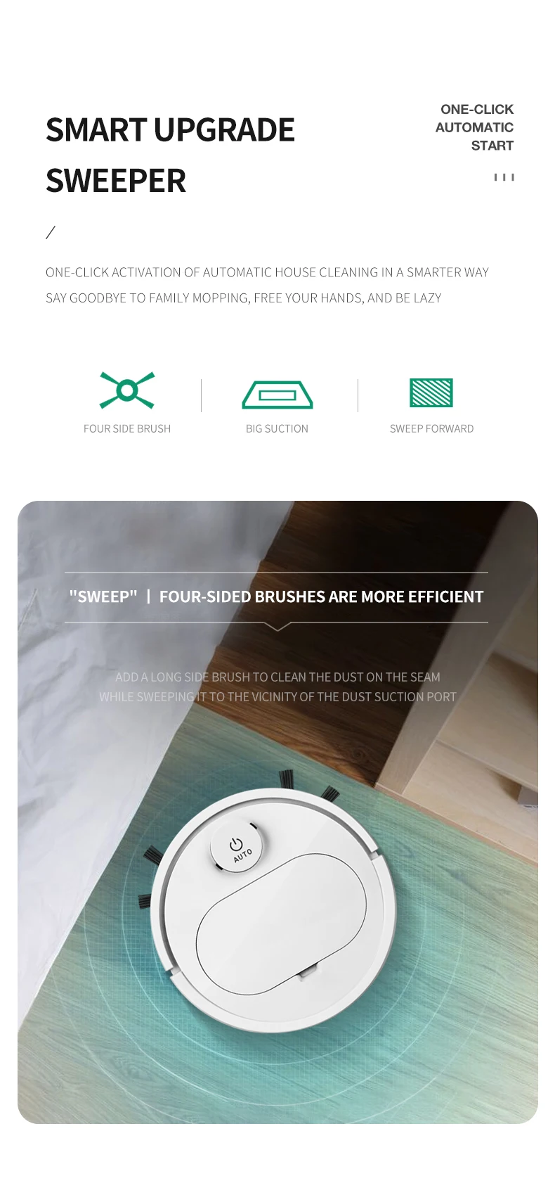 Homefish 2021 Vacuum Cleaners Automatic Wet And Dry Robot Aspirapolvere