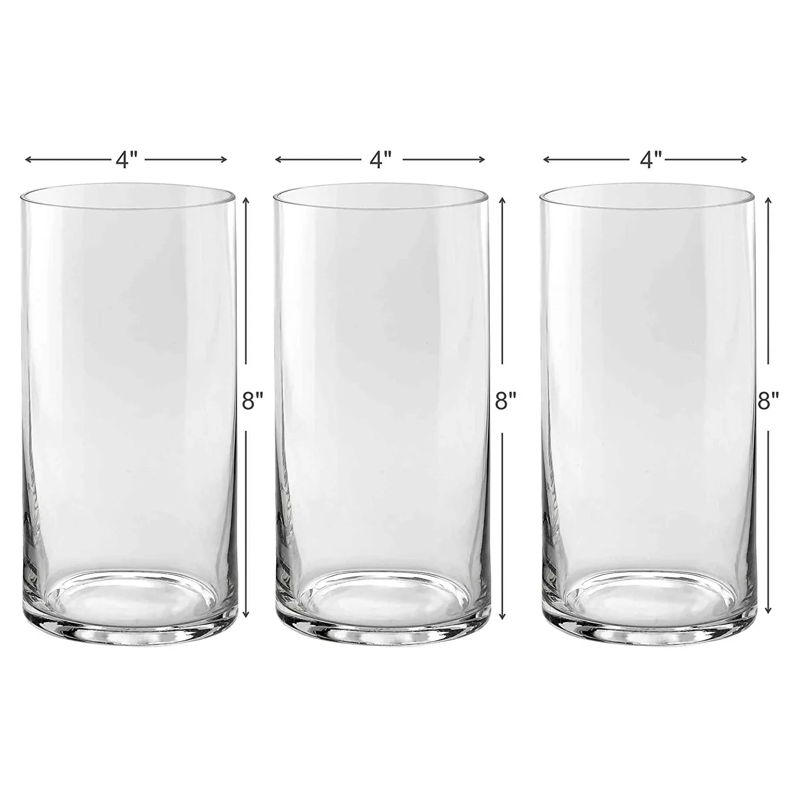 Glass Cylinder Vases Tall,Pillar Candle Jars,Floating Candles Holders