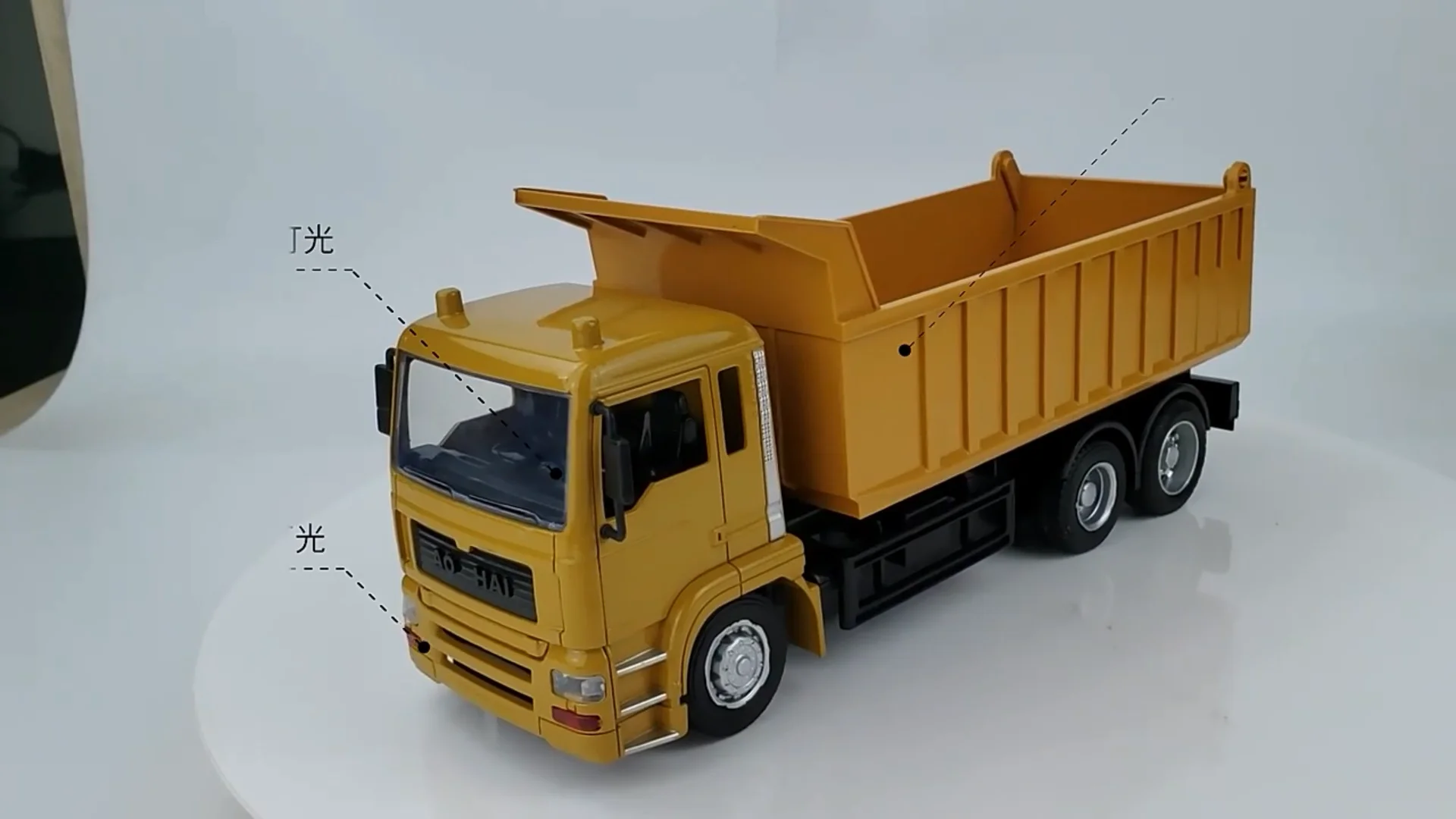 Remote Control Dump Truck - 2.4G 8CH Construction Toy