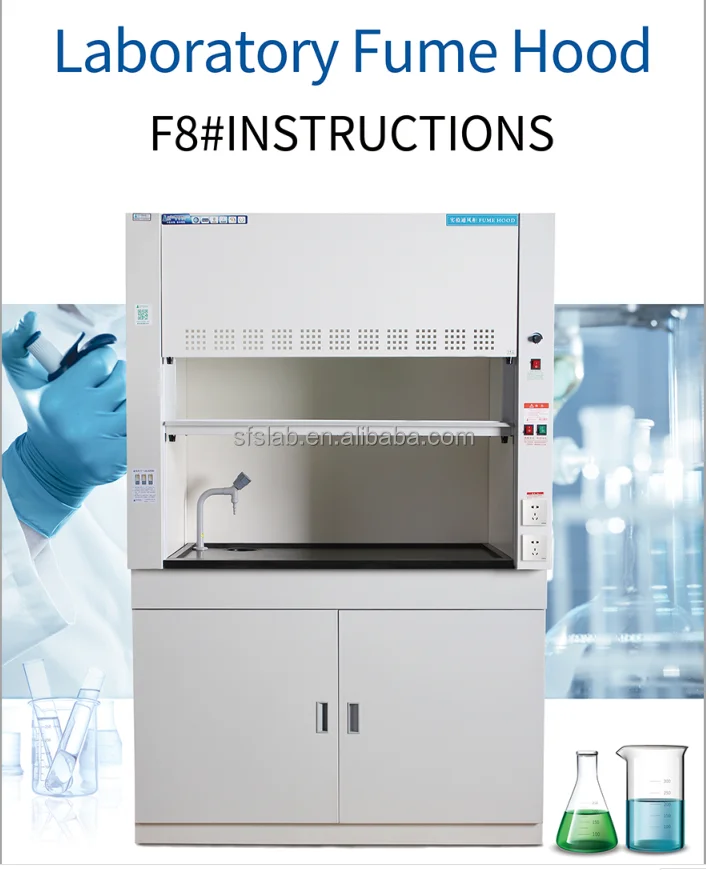 F8-PD-W1000 Intelligent Control Laboratory Fume Hood Ventilation Lab Equipment/Cupboard for Hospital Workshop OEM China Factory