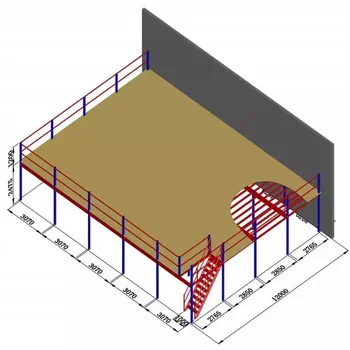 Adjustable Steel Industrial Storage Warehouse Mezzanine Racking System Platforms Metal Mezzanines Shelving