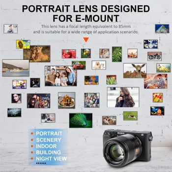Viltrox 56MM F1.4 E STM AF Large Aperture Auto Focus Portrait Lens for  E-Mount APS-C Mirrorless Camera A9 A7RIV A7S A6600 product image