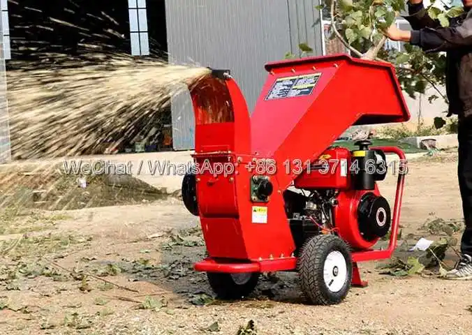 Factory Directly Tree Cutting Machine Branch Crusher Tree Branch Chipper Branch Waste Chipper