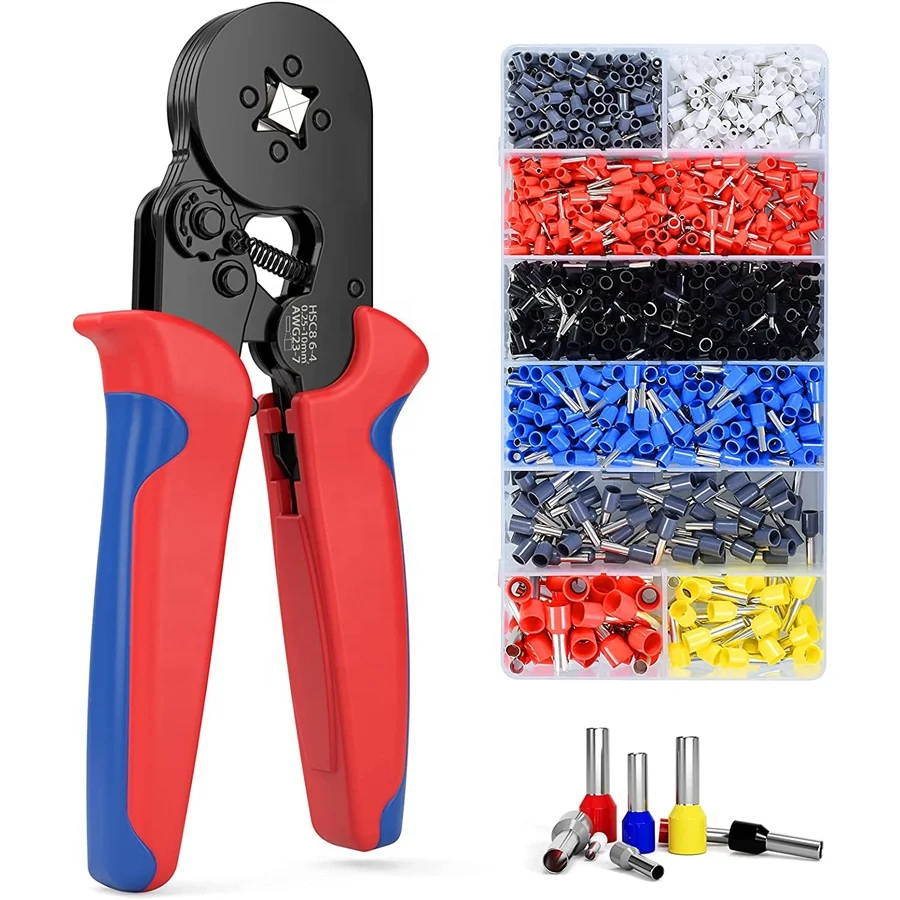 AWG23-7 0.25-10mm² Bootlace Ferrule Wire Cord End Crimper Crimp Crimping Pliers 