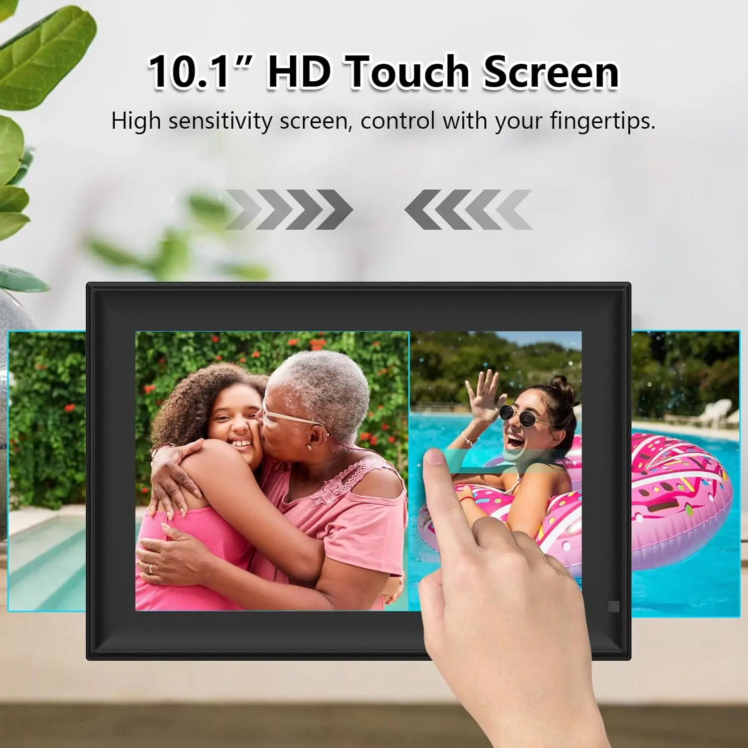 Cadre Photo Numérique WiFi 10 Pouces – Écran Tactile IPS – 32 Go – Partage Par Appli, Email, Cloud