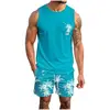 Blue Tropical Printed