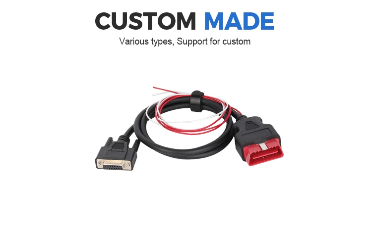 product 16pin male  to  db15p female  with wire harness obd2 db 15 cable for vga interface diagnostic diy programming-4