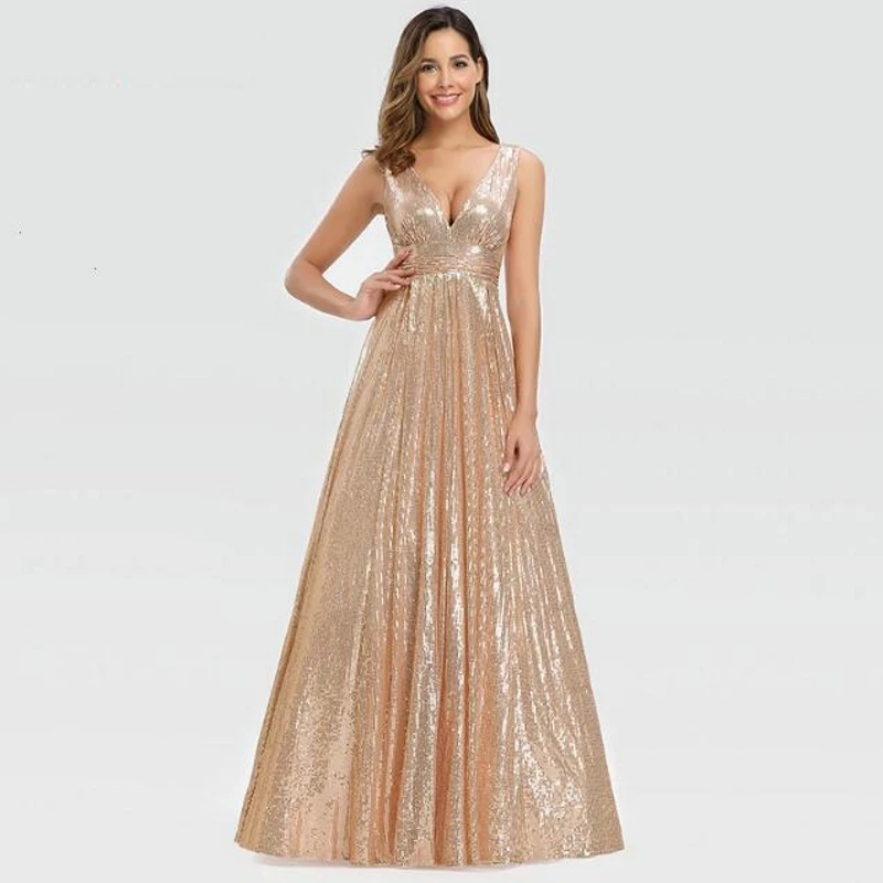 ever pretty gold dress