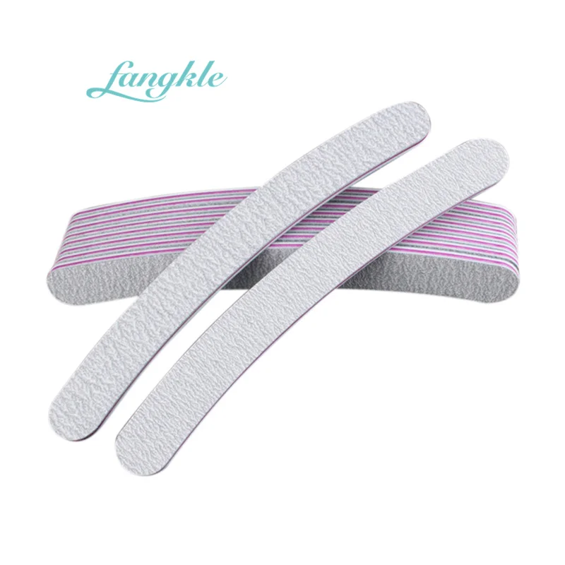 Wholesale Korean Nail Files Half Moon 100/180 Custom Nail Files Double