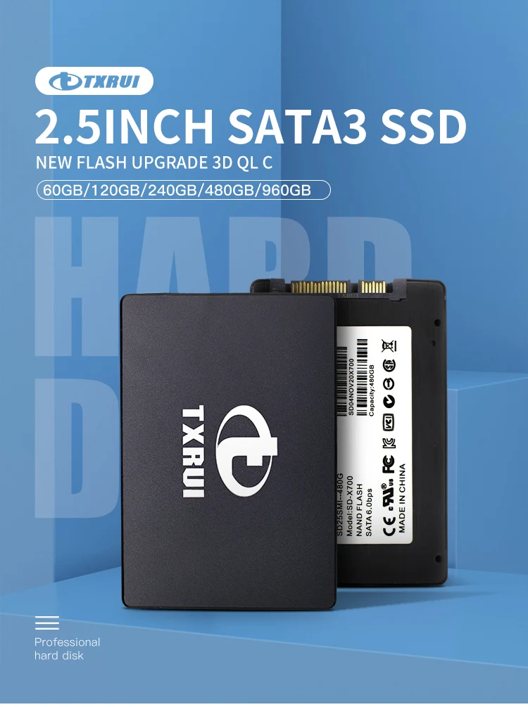Factory Stock Free Sample 2.5'' SSD SATA3 120G 240G 480G 960G SATA