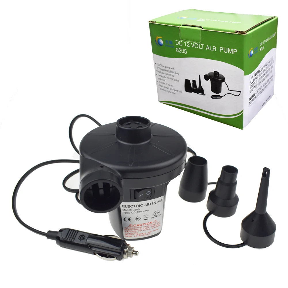 RoHS EMC Approval DC 12V Pump Outdoor Tent air Inflator Car Charger Plug Mini Portable  Inflatable Electric air Inflator