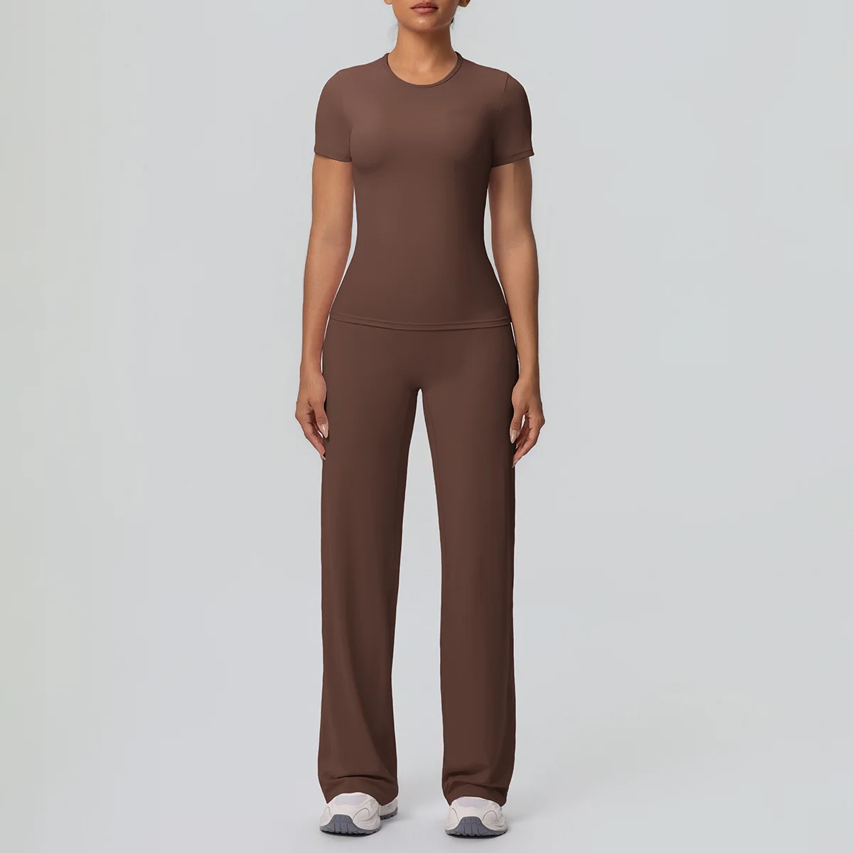 MCDUII Breathable Tight-Fitting for Sports Short-Sleeve High-Waisted Nude-Feel Yoga Wide preview