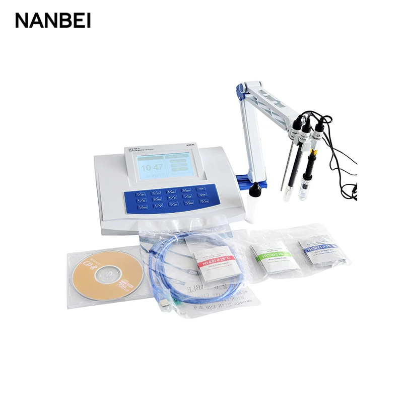 Benchtop Laboratory Multiparameter Water Quality 5 in 1 Conductivity DO Temperature Ion PH Meter