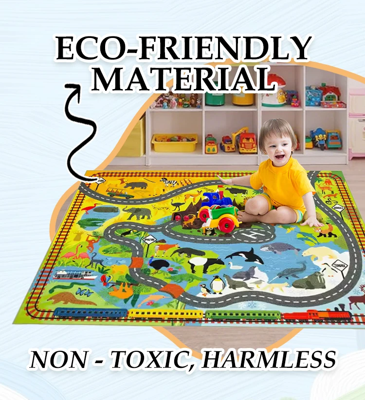 Children's Portable Mat Kids Travel Rug Carpet Easy Fold Carry Bag Picnic Camping Hotel details