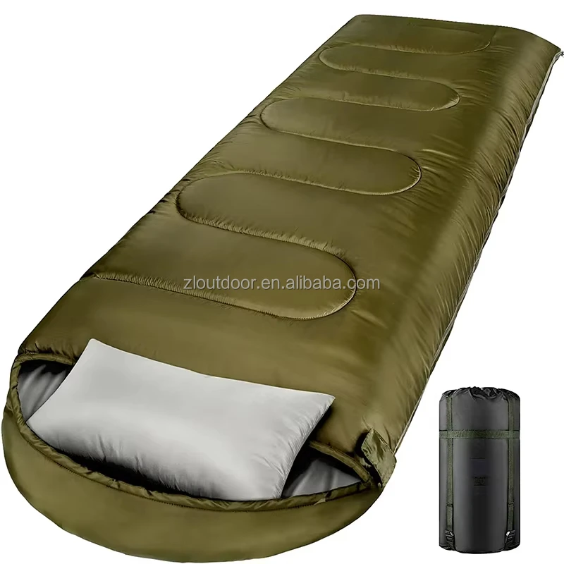 Outdoor Autumn Spring Winter Envelope Sleeping Bag Factory Wholesale Warm Portable Camping Gear for Adult