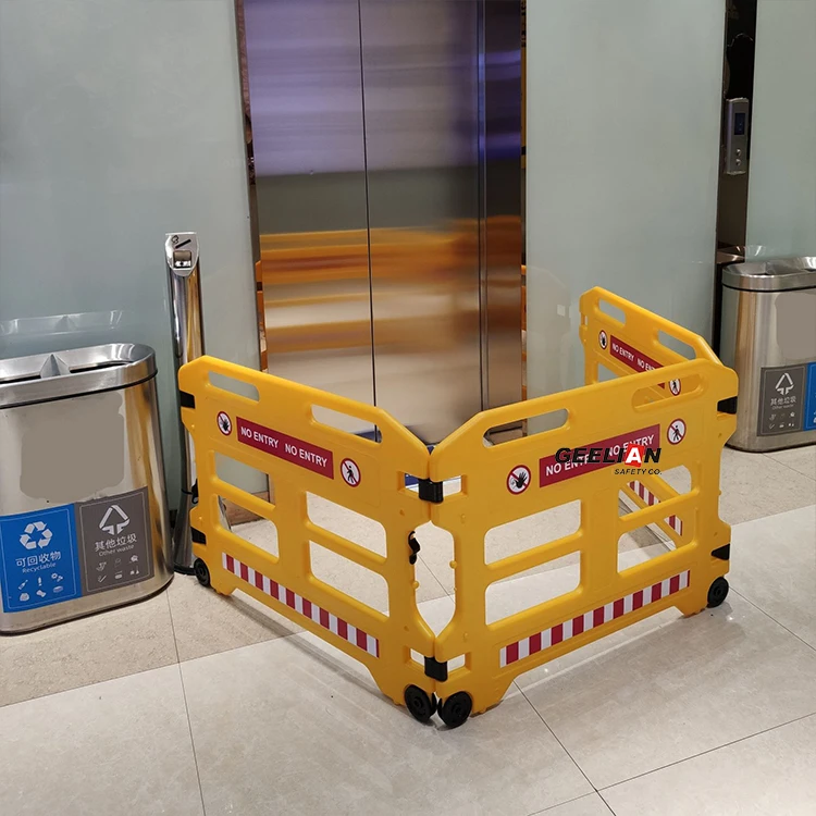 Folding Safety Barrier - Durable and Reflective Plastic Fence