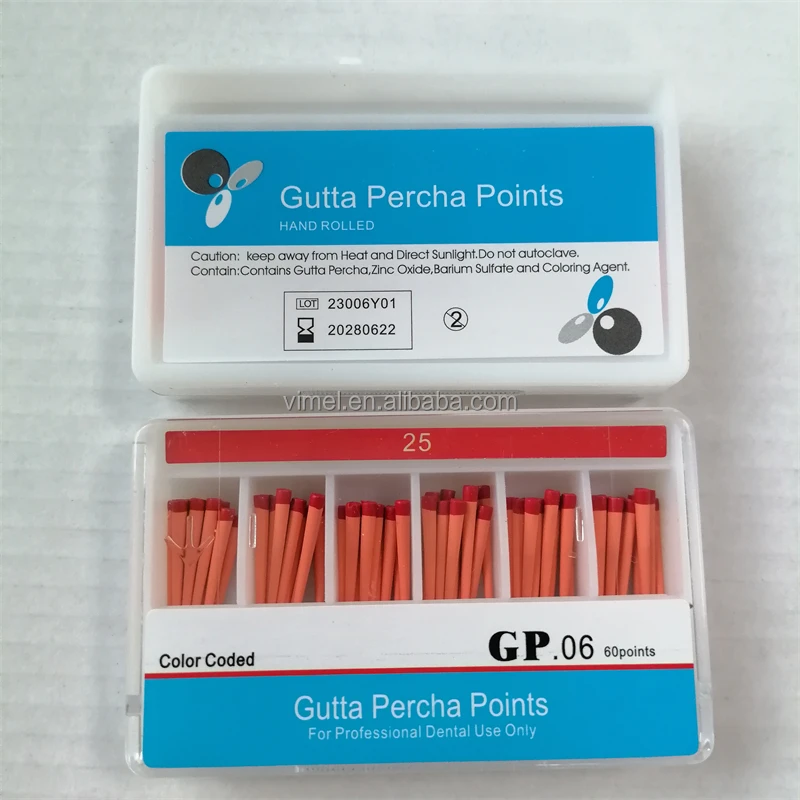 Dental Material Oem 02 04 06 Taper Absorbent Paper Points Gp Dental Gutta Percha Points Buy