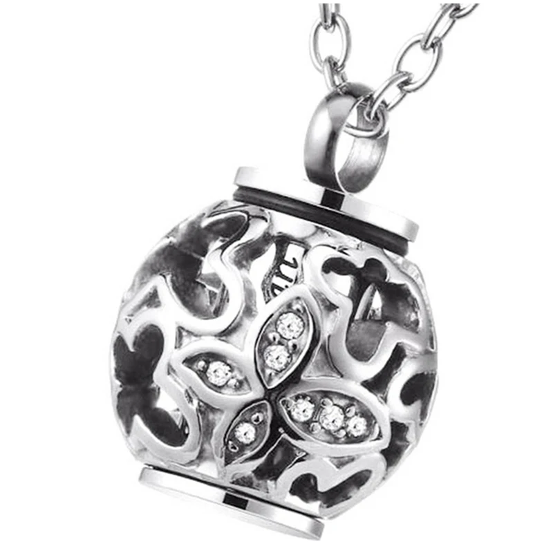 Hollow Butterfly Crystal Urn Cremation Necklace Always In My Heart Memorial Pendants For Pet Ashes Fashion Jewelry Keepsake