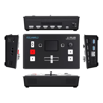 FEELWORLD L1 PLUS PTZ Control Fast Streaming 4 Channel 1080p Touch Screen Video Mixer Switcher