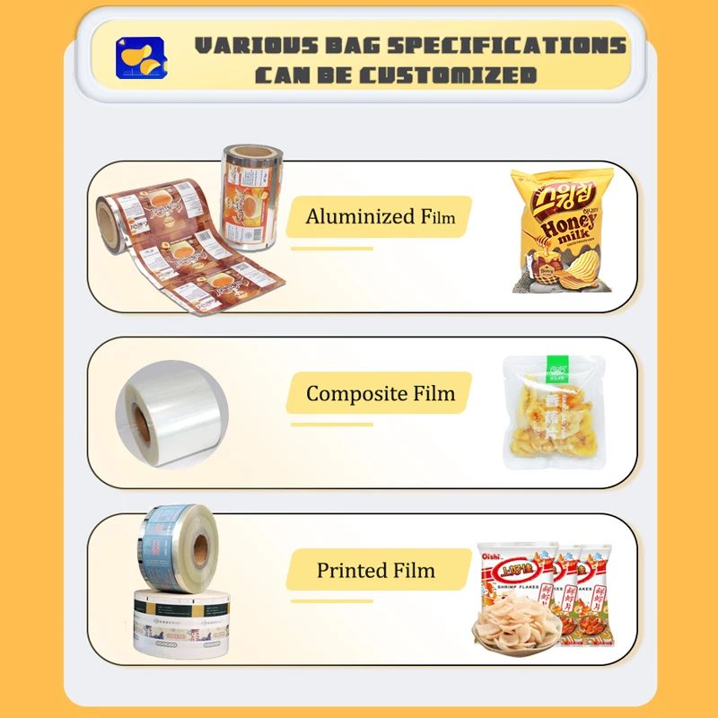 Automatic Vertical Small Nitrogen Snack Puffed Food Popcorn Potato Chips Filling and Packing Machine Packaging Machine for Snack
