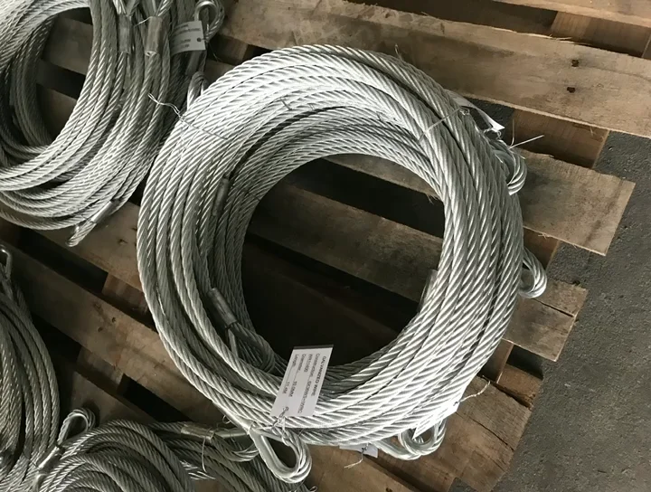 6x36 Galvanized Steel Wire Rope Sling End With Aluminum Thimble And