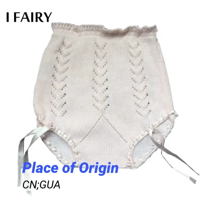 Wholesale Baby Knit Bloomers Infant Custom Cute Pink Knitted Newborn