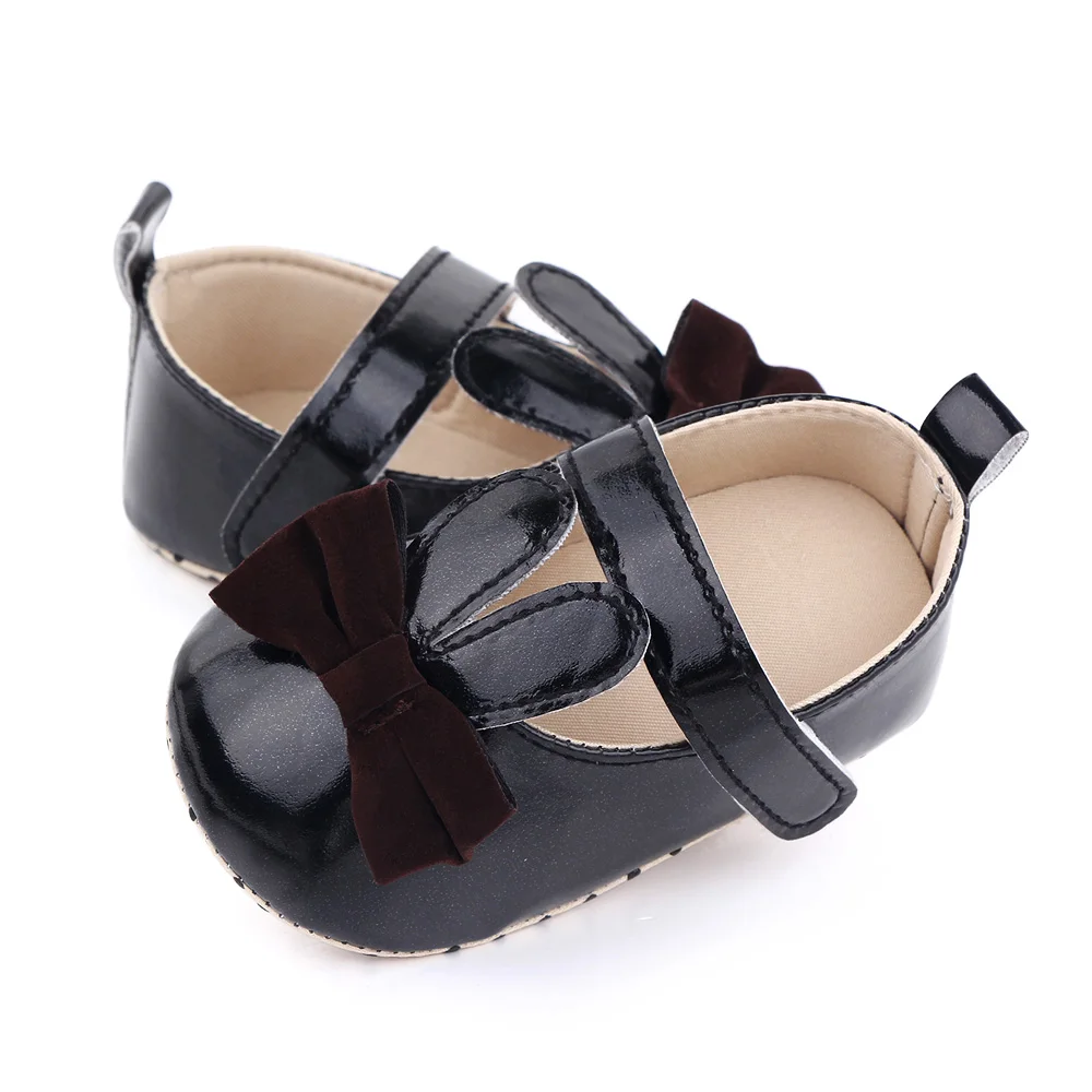 Lovely Girls Princess Shoes Cute Ears Bow-knot Walking Shoes Soft Sole Baby Shoes in First Walking manufacture