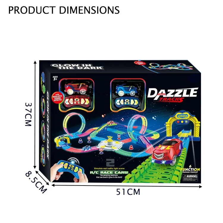 338PCS Roller Coaster Remote Control Race Track Toys RC Car Track Toys