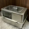 Side-opening square cat litter box 60x40x33 cm