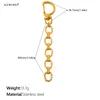 Clip para llavero con cadena de clips dorados