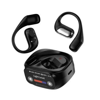 Wireless OWS Earphone Runway Speaker Headphone Bracelet with Digital Display and LED Battery Indicator