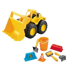 EPT Plastic Construction Play Beach Free Wheel Truck Bulldozer Kids Bucket Baby Summer Kid Sand Toy Set Trucks With Tool