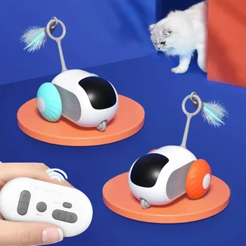 Smart Cat Toy Car Remote Control Running Cat Toy Simulative Interactive Cat Hunting Toy Play Indoor