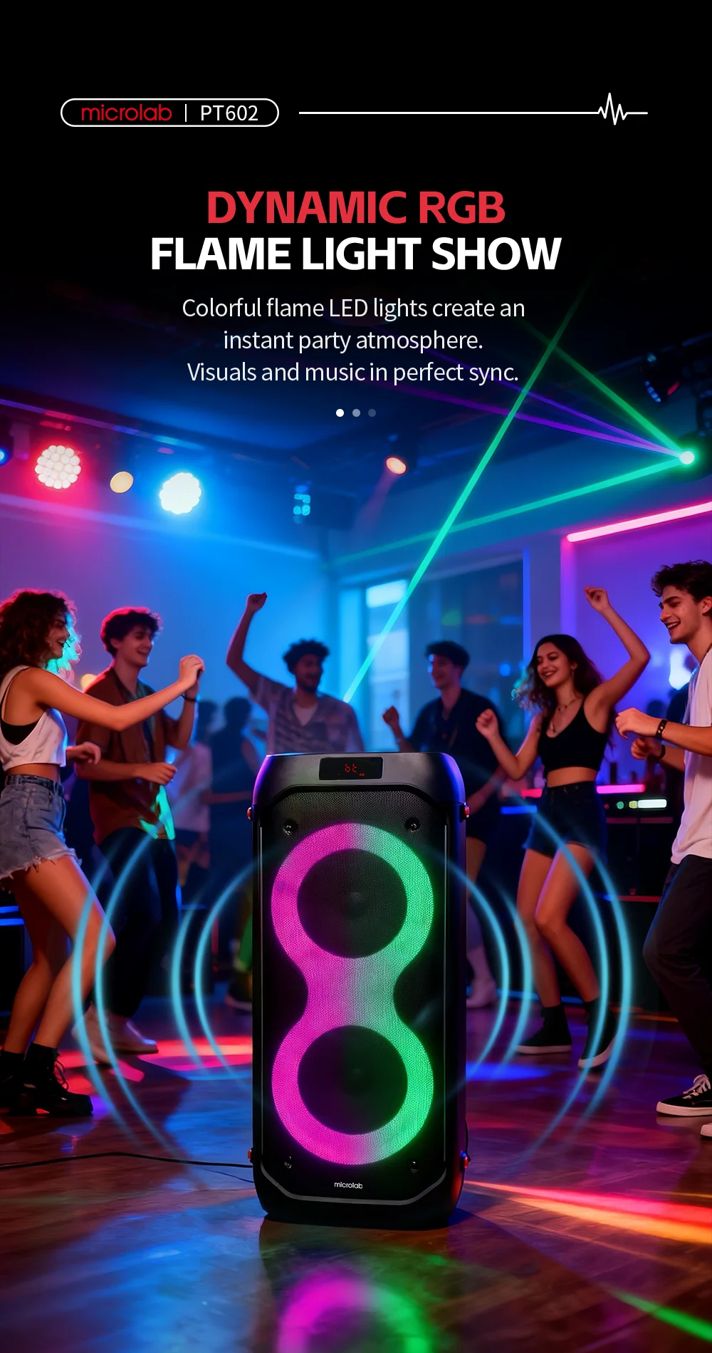 Microlab PT602W 40 Watt Bluetooth Party Speaker