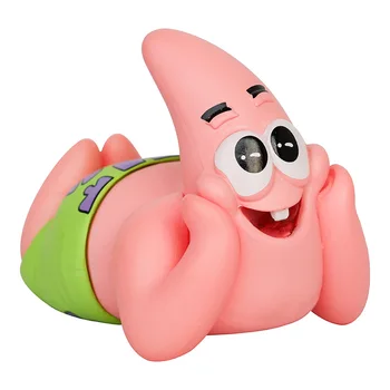 wholesale Sponge bob Patrick Star Funny Action Figure Anime Smile Decoration Model Doll Toys Gift Mobile phone holder