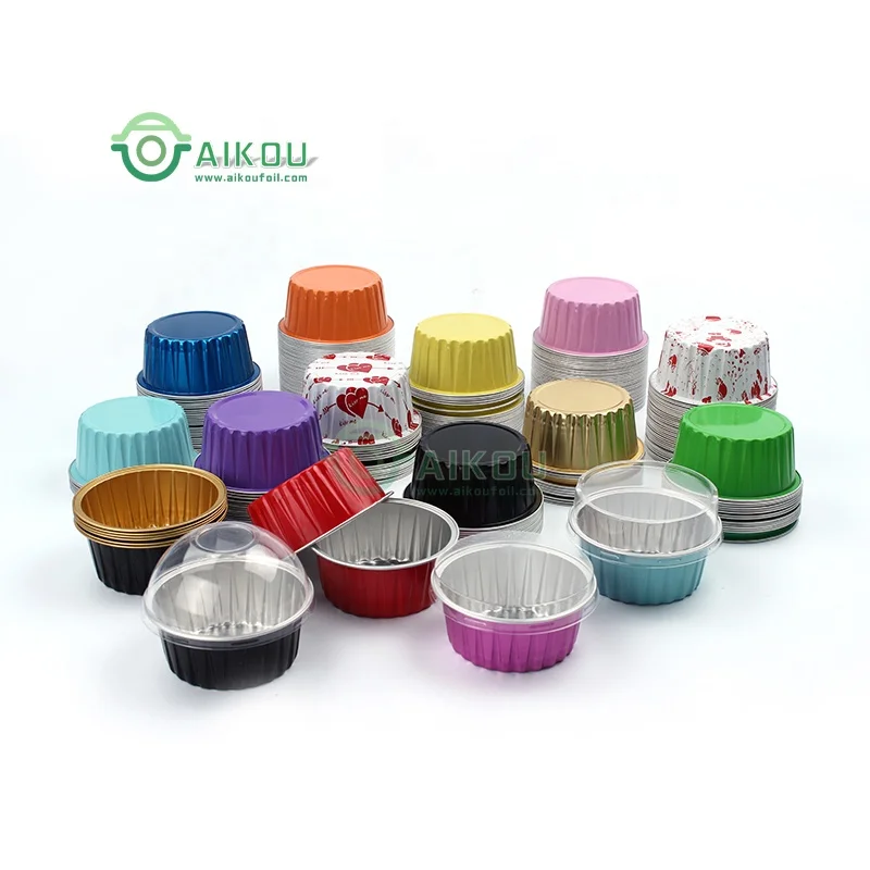 Mini Disposable Baking Cups with Lid Perfect for Cupcakes