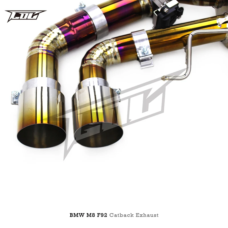 Boska チタン製キャットバックエキゾーストマフラーバルブ付き カー