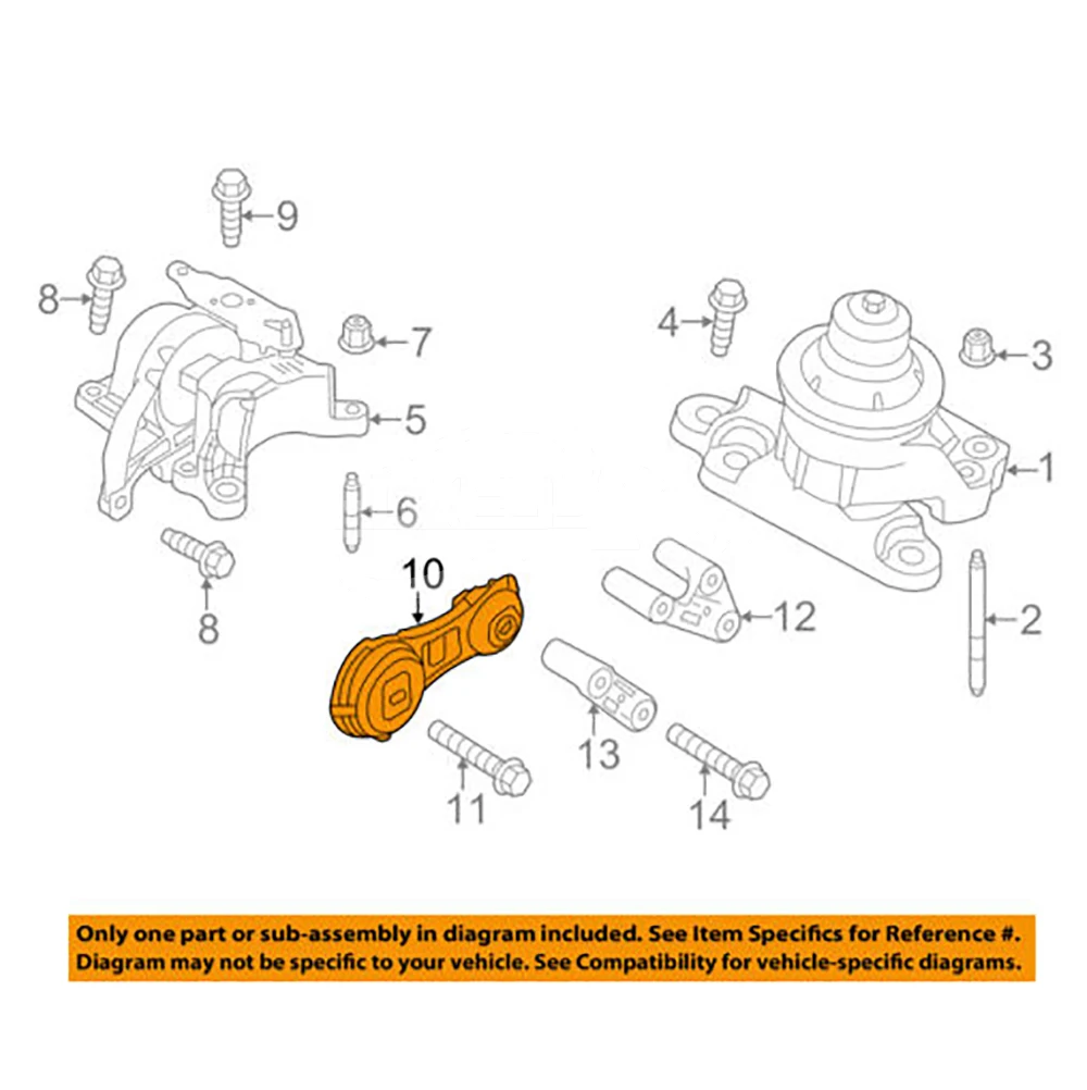 Engine Mount Kit Car Engine Support FB5Z6068D Engi — 5