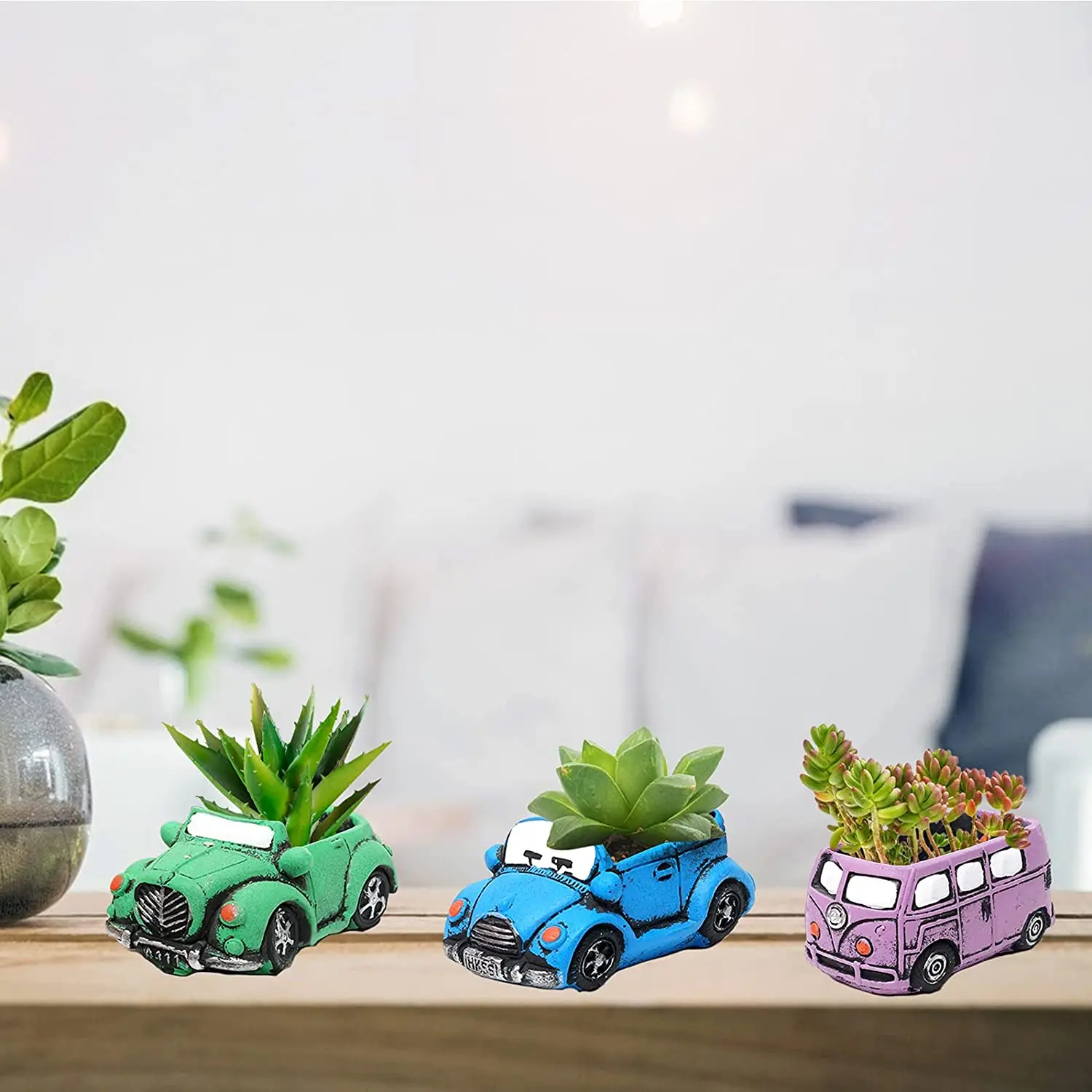 ホット販売セメント車多肉植物プランターフラワーポット多肉植物