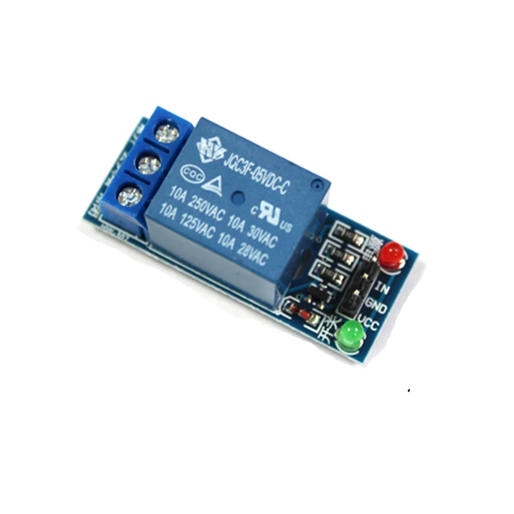 10個 5V 単チャンネルリレーモジュール OPTO絶縁 高低レベルトリガー対応 IC付き リレー スイッチ