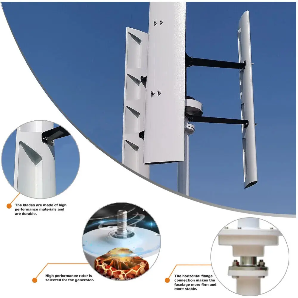 Home Wind Turbine Generator Kit 200w 500w 800w 5kw 10kw On Grid Vertital Axis Wind Turbine For